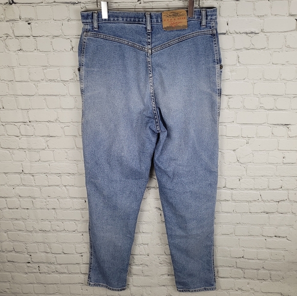 SILVER | Red Star vintage 100% cotton super high waist tapered mom jeans - Picture 4 of 10